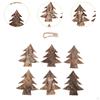 6 Pack Wooden Christmas Hanging Ornaments for Window Living Room Bedroom Farmhouse Decor