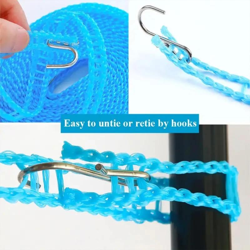 Portable Clothesline Upgraded Thickened Anti-slip Windproof Drying Rope Drying Clothes Hanging Rope Outdoor Camping Accessories
