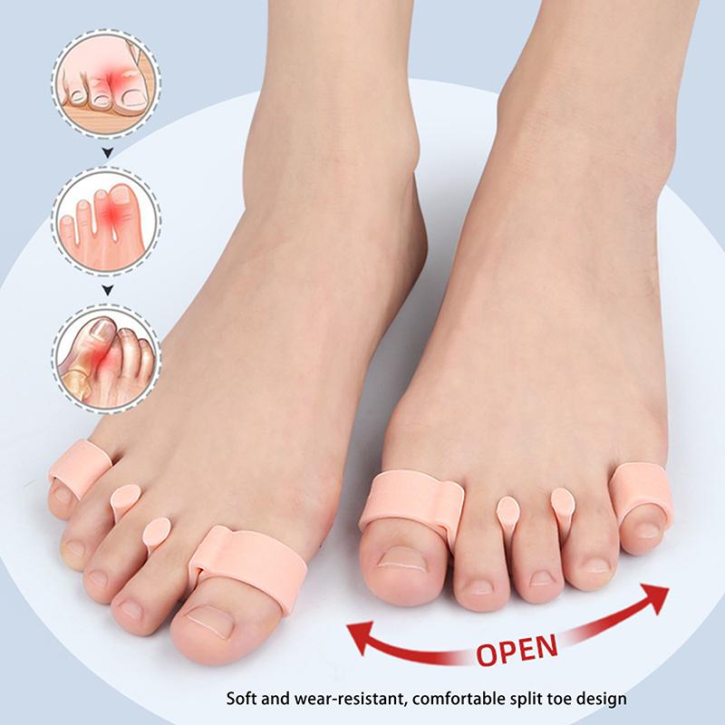 2Pcs Sebs Finger Toe Separator 2 Colors Flexible Thumb Valgus Corrector Relieve Thumb Valgus Foot Care