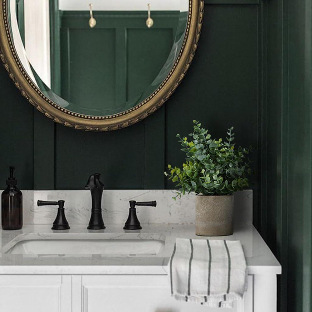 Small Potted Eucalyptus Artificial Plant for Shelf, Desk, or Table Decoration