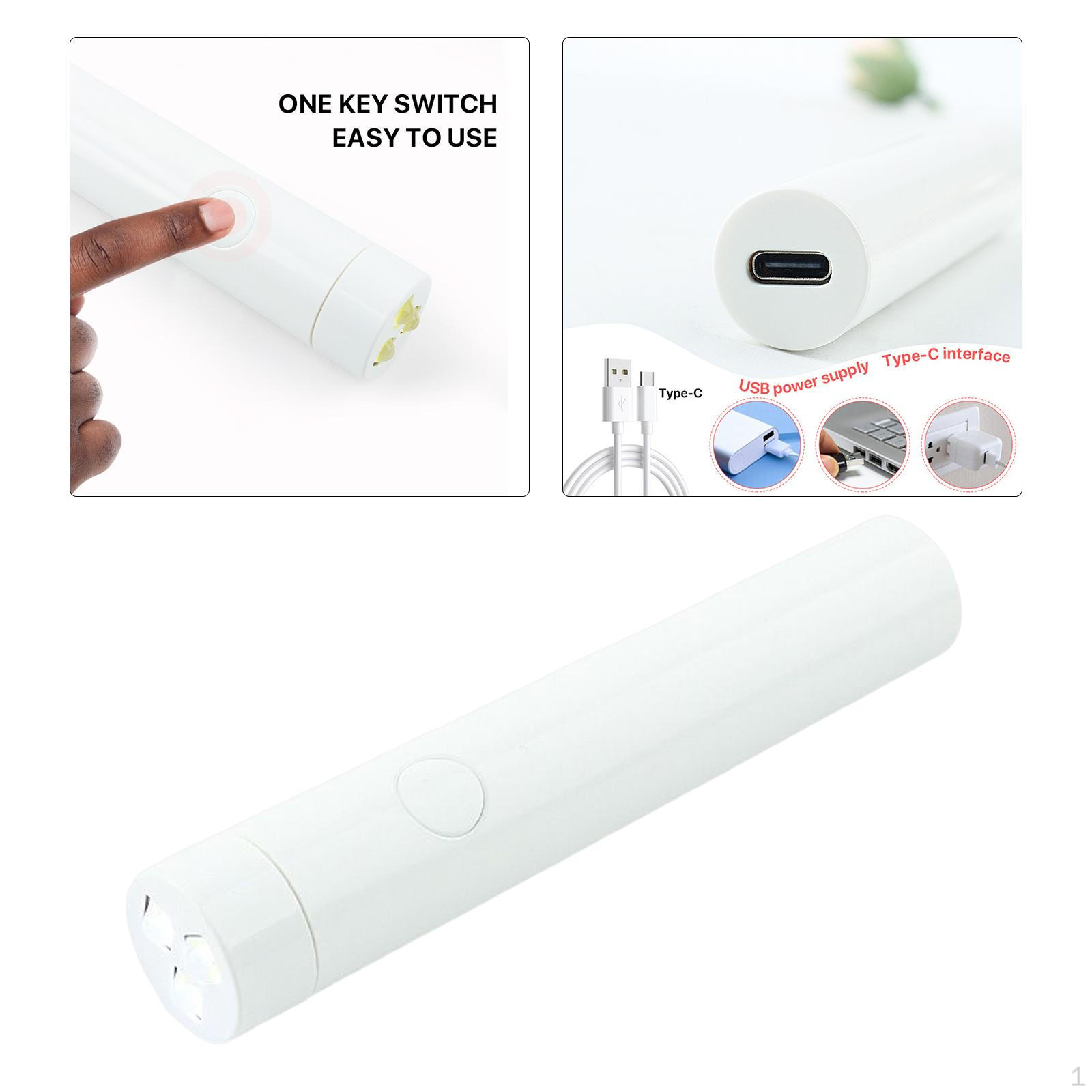Nail Lamp Rechargeable Pocket Size Quick Drying , 3 Pieces Source Beads Handheld Portable