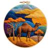 GATYZTORY Diy Wool Needle Felt Starter Set Wool Painting Set Diy Gift Animals Scenery Needle Felting Painting For Home Wall Art