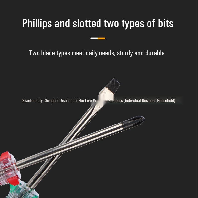 20# 5-Point Transparent Stripe Flat/Phillips Head Screwdriver