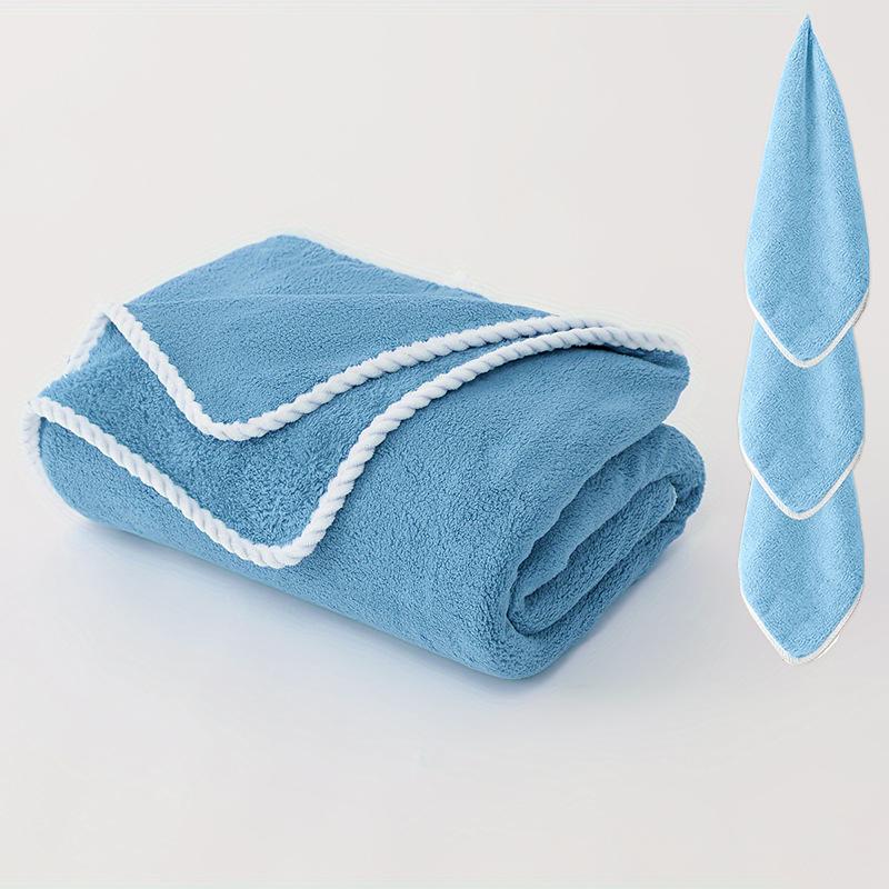 Luxury Polyester Bath Sheet - Modern Woven Oblong Towel, Super Soft Space Theme, Solid Pattern, Extra Large & Ultra Absorbent - 290gsm