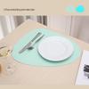 High-End Double-Sided Waterproof PU Leather Placemat - Oil-Proof, Heat-Insulated, Light Luxury Water Drop Design.