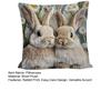 Pillowcase Easter Rabbit Print Easy-Care Design Soft Breathable Pillow Cover Sofa Bedroom Patio Home Decor