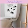 Sticker de toilette toile d'araignée Halloween en PVC pour la décoration de la maison et des bureaux