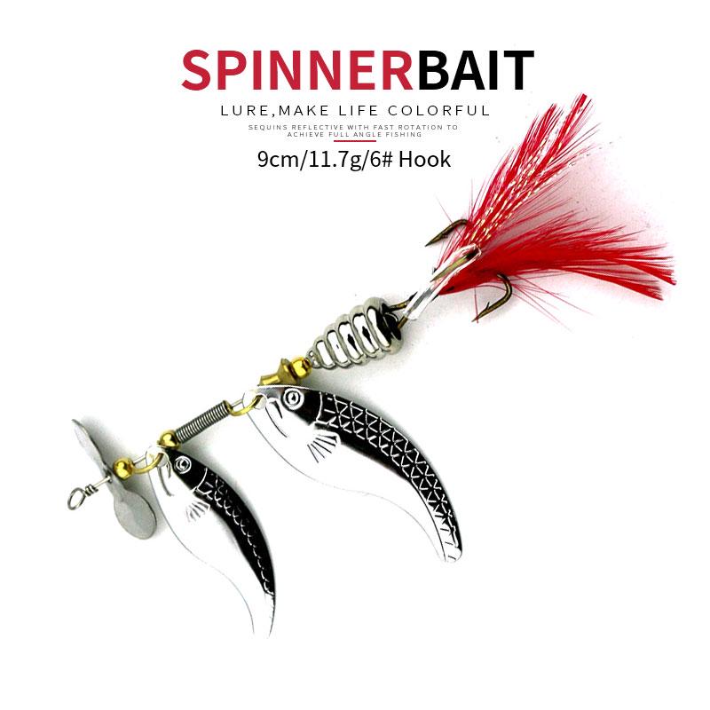 Buy Hengjia Fishing Lure 1pc Spinner Bait Sequin Spoon Metal Wobbler