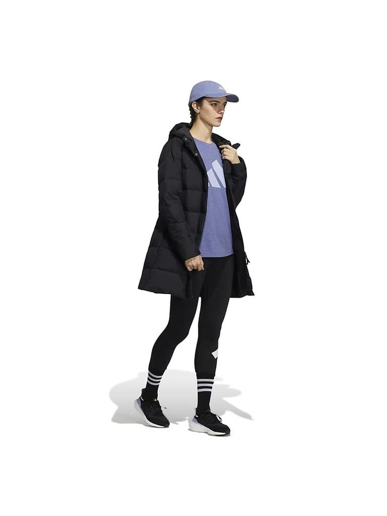 [Adidas] Down Mid-length Down Coat KNE85 Women's BlackGray Five (H23071) M