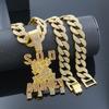 Cross-border hot-selling exaggerated cool pendant punk hip-hop men's necklace Cuban chain accessories