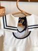 2025 New Girls' Chinese Style White One-Piece Swimsuit - Holiday Fashion Swimwear