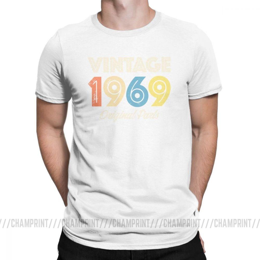 Vintage Retro 1969 Birthday Original Parts 50 Years Old 50Th Birthday Gift T Shirt For Male