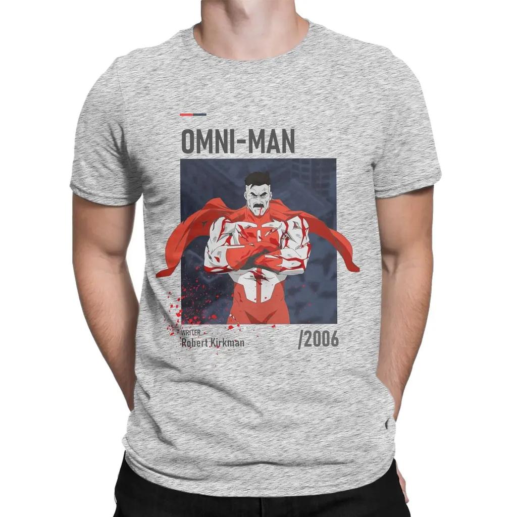 Omni-Man Framed Poster Invincible T Shirts Men 100% Cotton Creative T-Shirt Round Collar Tees Short Sleeve Clothing Graphic
