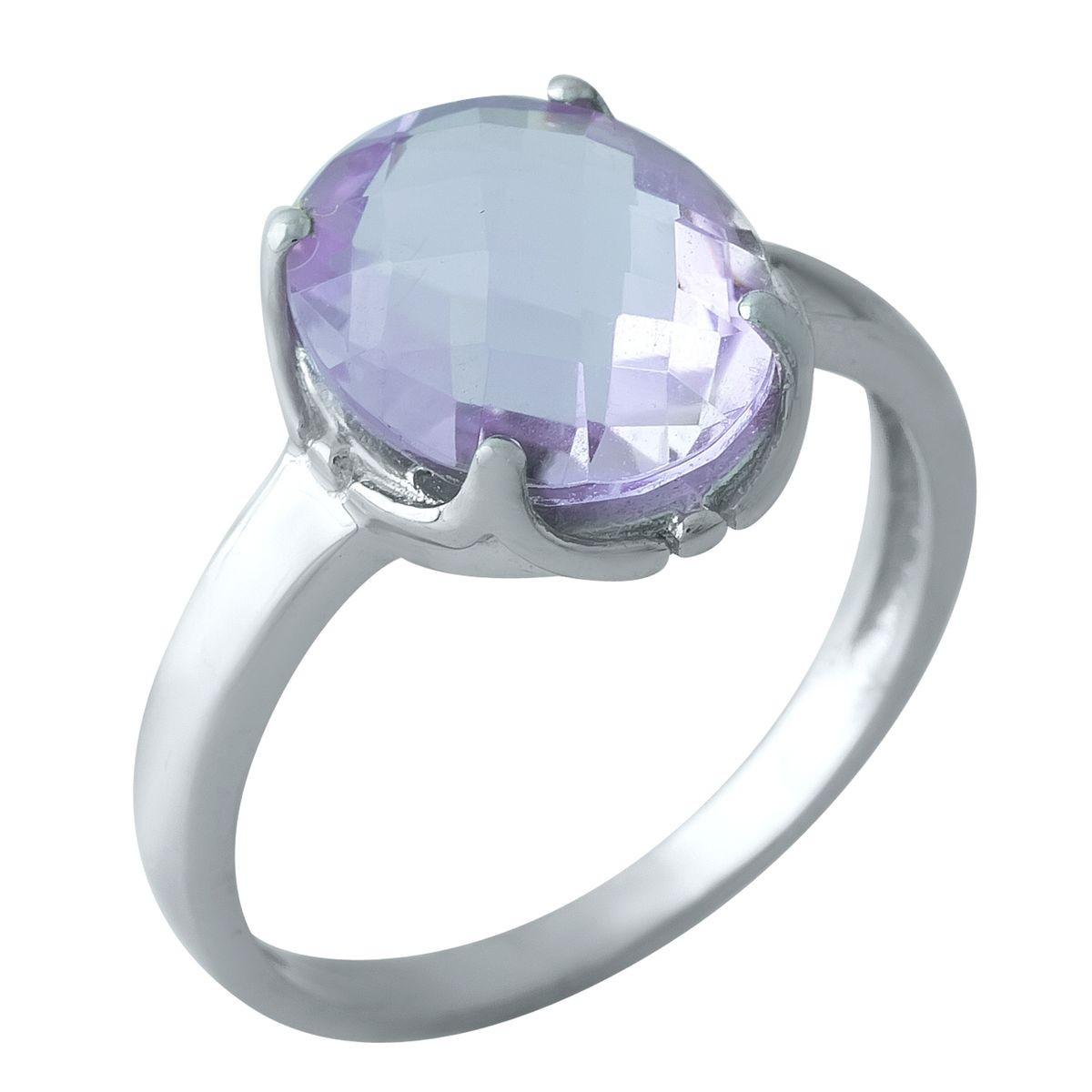 

Срібна каблучка з натуральним аметистом 4.075ct (1966006) 17.5