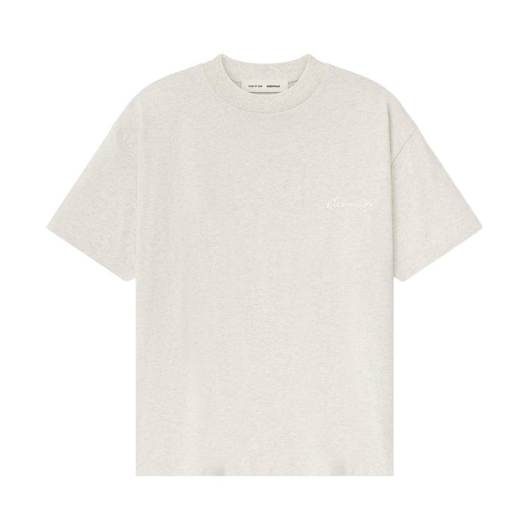 Fear of God Essentials Classic Short-Sleeve Tee Oatmeal Heather Men Tops Cream 125HO254192F XS