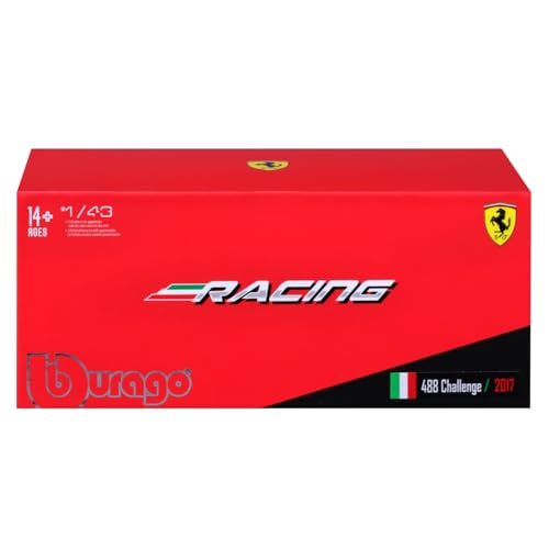 Bburago 1/43 Scale Ferrari 488 Challenge 2017 #1 Yellow / Race Sports Car Diecast Model Car Finished Product 18-36306