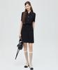 Roem Collar 2-In-1 Tweed Mini Dress (Black) Rmowg25Nt1