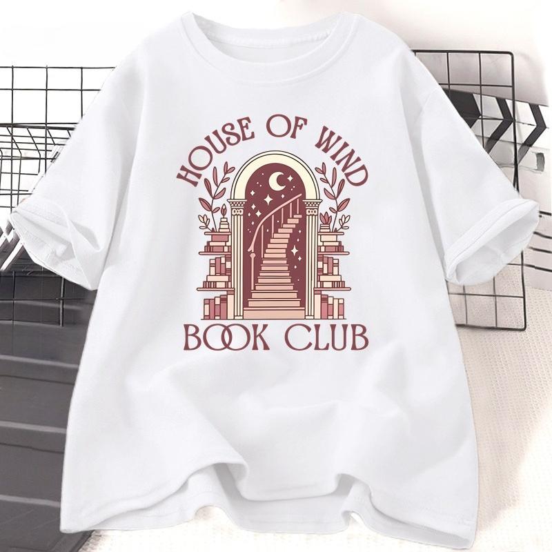 ACOTAR House of Wind Book Club TShirt WOMEN Night Court Velaris Sarah J Maas Throne of Glass Tshirt Casual Short Sleeve SJM Top