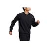 Adidas Loose Fit Sports Pullover Sweatshirt With Zip Pockets Men Tops Black H39295