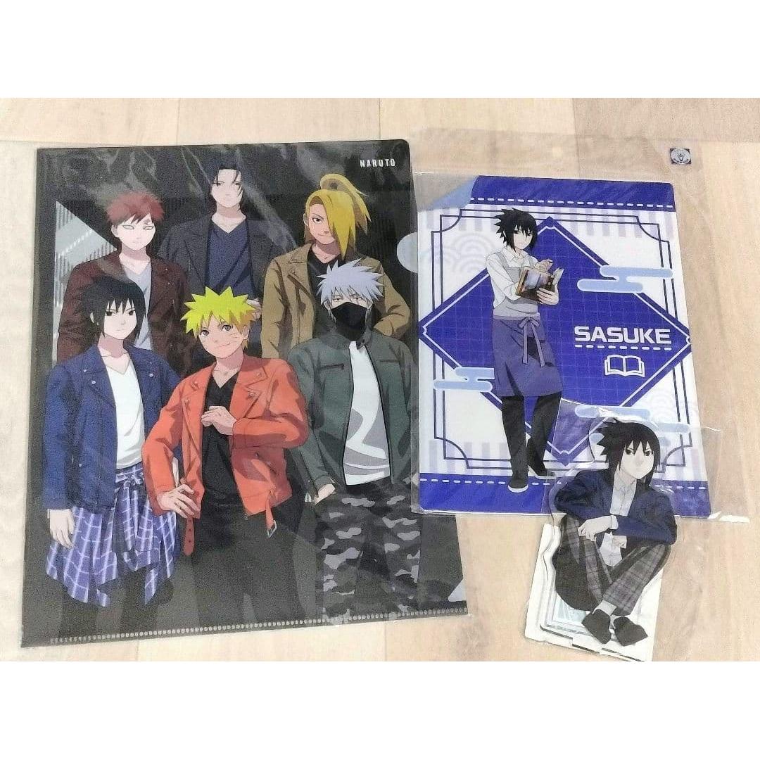 Used NARUTO acrylic stand clear file set Naruto Sasuke Kakashi Itachi
