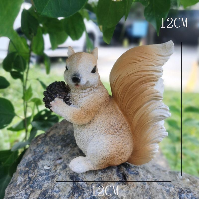 Resin Simulation Squirrel Pendant, Hanging Ornament for Garden, Flower Pot & Balcony