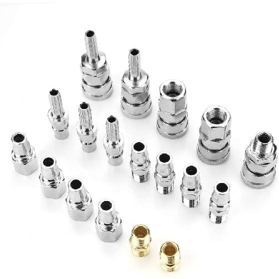 18pcs Industrial Air Coupling 1/4 Inch Air Fitting Japanese Type Quick Coupling Female Male Thread Air Compressor Connector Compressor