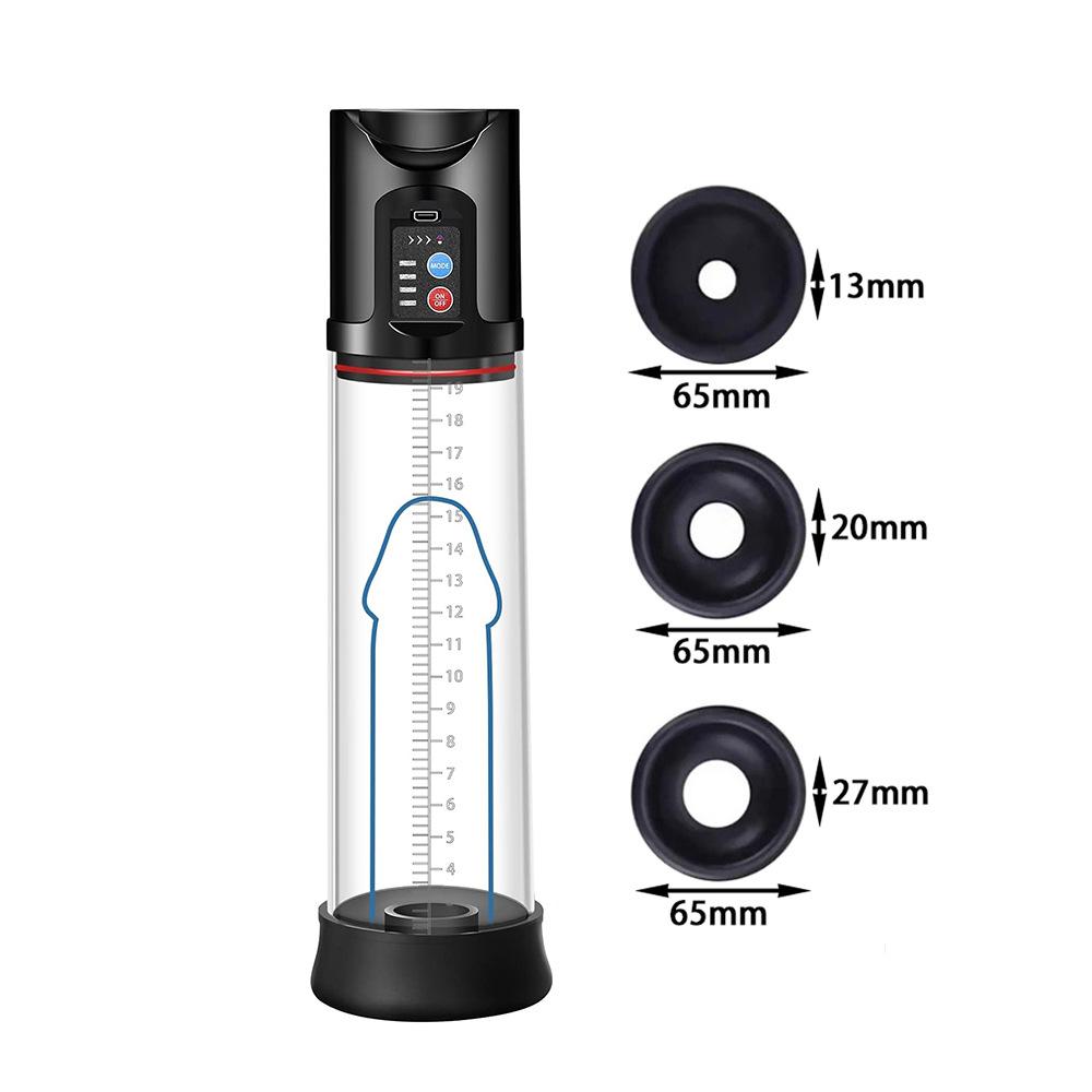 Mužská pumpa na penis Vakuová pumpa pro muže Automatická penis Extender Enhancer Mužská masturbátor Penis Trainer Tool pro dospělé sexuální hračka pro muže