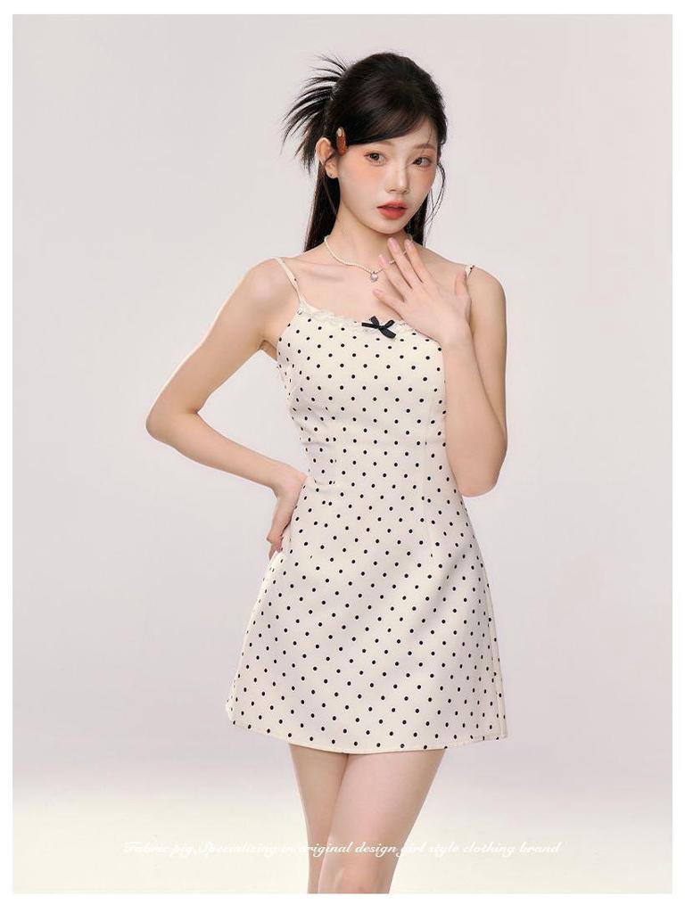 Women's Petite Polka Dot Maxi Dress & Cardigan Set