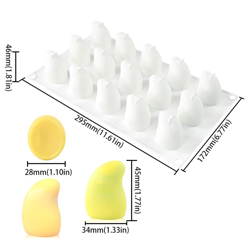 Silikonowe Formy do Musu z Budyniem Mango 3D Owocowe DIY Pieczenie Czekolada Lody Formy Narzędzia do Dekorowania Ciasta