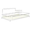 Iron Mouthwash Holder Iron and Acrylic Silver and White Effective Storage Toothbrush Holder for Toothbrush Toothpaste