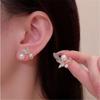 WUKALO 2024 New Elegant Gold Color Heart Pearl Stud Earrings Korean Fashion Jewelry For Woman Girls Accessories Wholesale