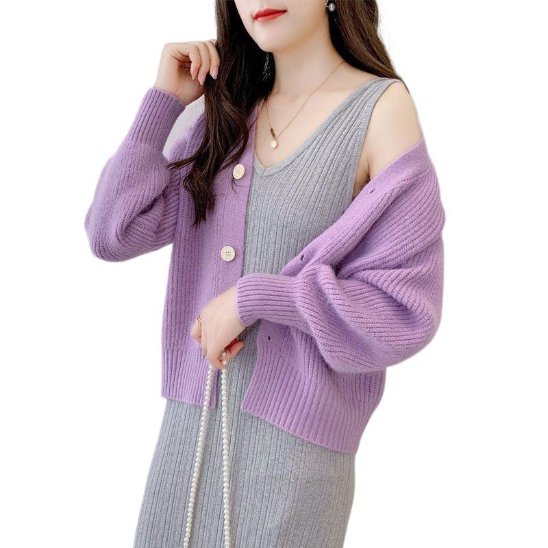2025 Herbst Damen Lockerer Cardigan Pullover - Lässiger Kurzstrickwaren Trend