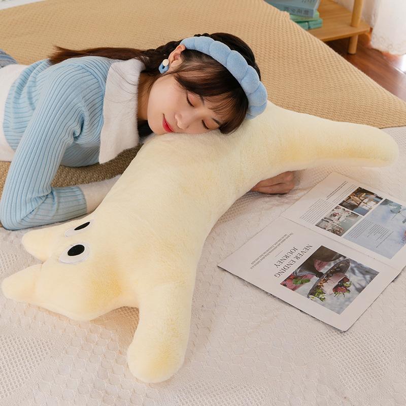 Cute Kitten Long Pillow Dopamine Cute Plush Toy Doll Doll Sleep Comforting Doll