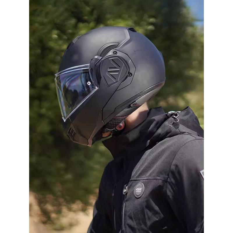 Original LS2 FF906 Advant Full Face 180 Degree Rear Flip Up Motorcycle Modular Double Lens Helmets for Men Women Universal