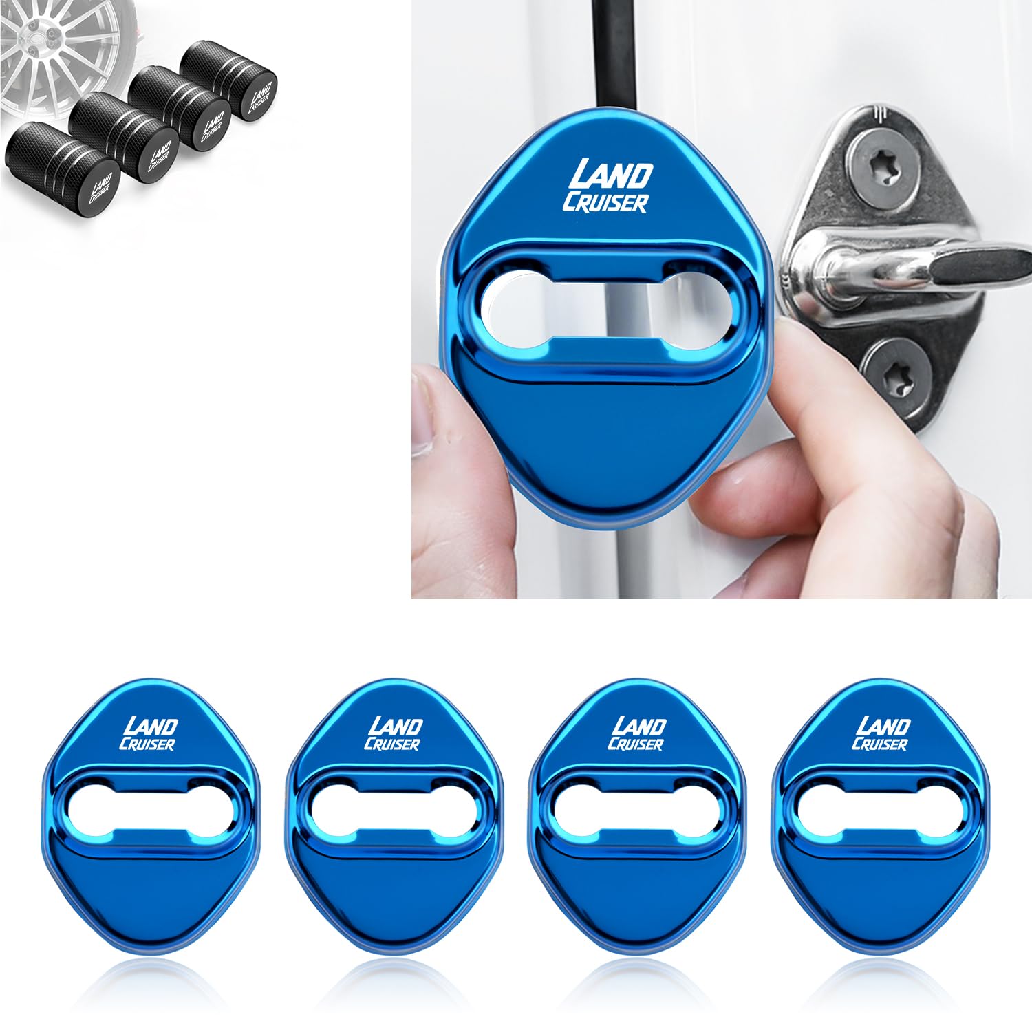 Land Cruiser Accessories Door Striker Cover Land Cruiser Car Specially синий