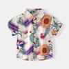 Boys Fashion Casual T Shirt Short Sleeve Vacation Beach Button Down Summer Top for Kids