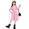 Girls' 2025 Princess Style Sweater Dress - Knitted Pullover for Spring & Winter, Korean Fashionable Wool Dress.