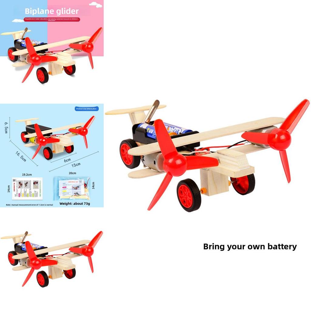 Science Experiment Diy Dual Wing Engine Glider Aircraft Educational Kit For Children And Students