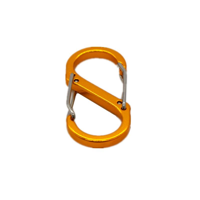 Bilateral Suspended Buckles In Aluminum Alloy For Outdoor Sports Bottle Locking Ring  Keychai Luggage Buckl S-shaped Carabine