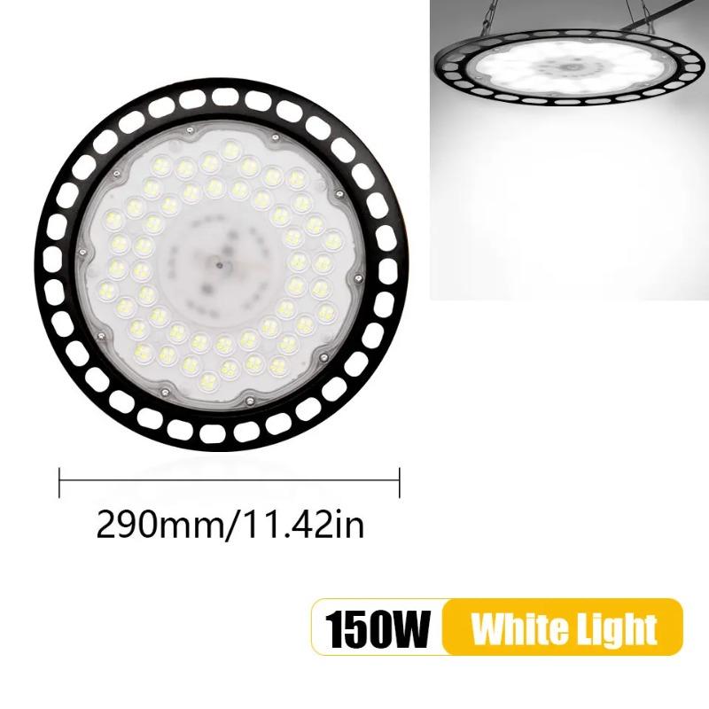 100W 150W 200W 6500K LED High Bay Light High Brightness Industrial Lighting Workshop Warehouse Garage LED Lamp AC180-260V