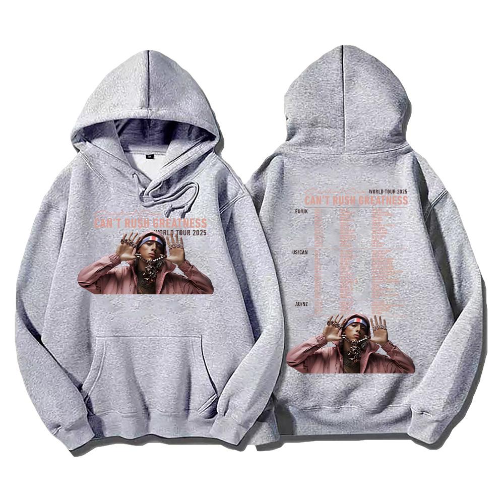 Rapper Central Cee Hoodies Can't Rush Greatness Tour 2025 Kleidung Neu Damen Herren Langarm Freizeit Sweatshirt Modische Pullover