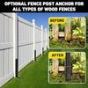 Heavy-Duty Ground Anchors: Inclined Wooden Stake Fence Repair & Thickened Metal Hardware Tools
