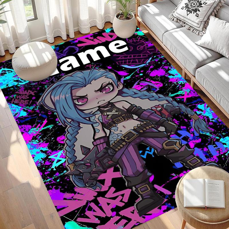 Custom Name Personalized Jinx Print Carpet, Versatile Home Decor Rug, for Playroom, Apartment, Balcony, Entryway, Hallway Gift