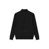 FILA Logo Print Sports Knit Long Sleeve Stand Collar Jacket Men Jackets Black F11M138553F-BK