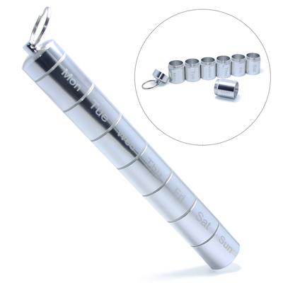 7 Days Pill Bottle Holder Container Keyring Medicine Case Capsule Storage Portable Pill Box Weekly Pill Organizer Key Chain