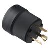 Black Locking Male Plug Polycarbonate Power Inlet Durable Generator Plug  Diesel Generators