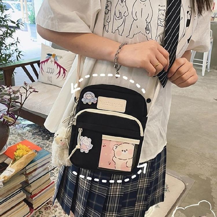 Cute and Practical Crossbody Bag Japanese Aesthetic Durable Nylon Shoulder Bags