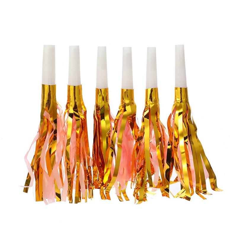 6 ks kovové fólie a plastové ruční pomůcky na roztleskávačky, fotbalové rekvizity, dekorace, roztleskávačky