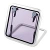 L450 W450mm Boat Porthole Hatch Window Push Out 90 Degree Opening Acrylic Glass Anti UV Waterproof Skylights Roof Window