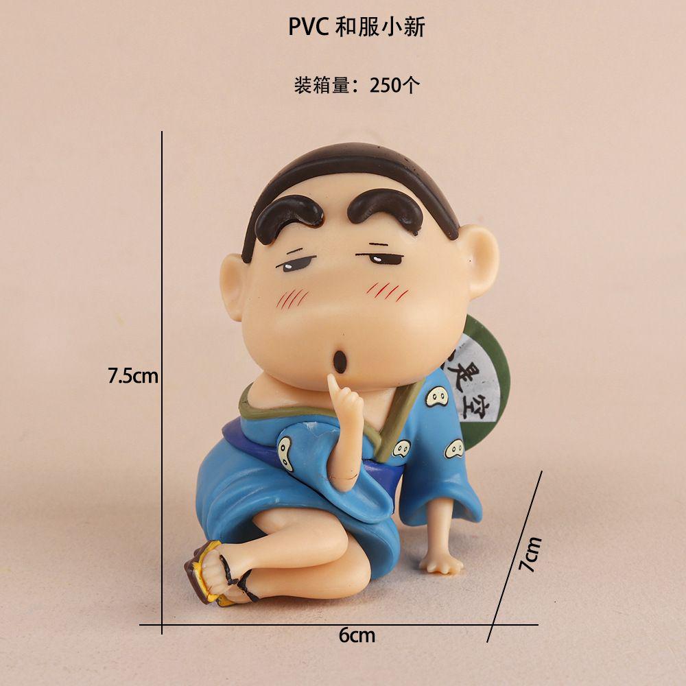 Crayon Shin Chan Anime Figures Characters Animation Desktop Bedroom Car Decoration Plaything Accessories Series Toys Birthday  Gifts Toy